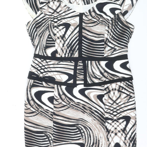 Izabella Womens Multicoloured Size 20 Sheath Knee Length Dress