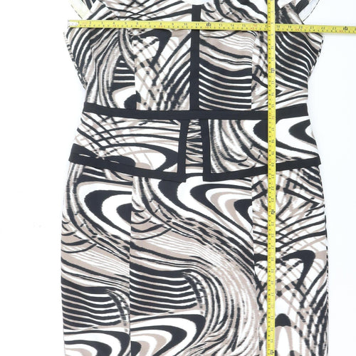 Izabella Womens Multicoloured Size 20 Sheath Knee Length Dress