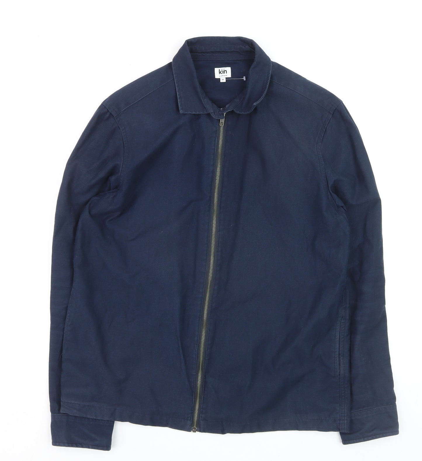 Kin by John Lewis Men's Blue Cotton Zip Jacket Size M