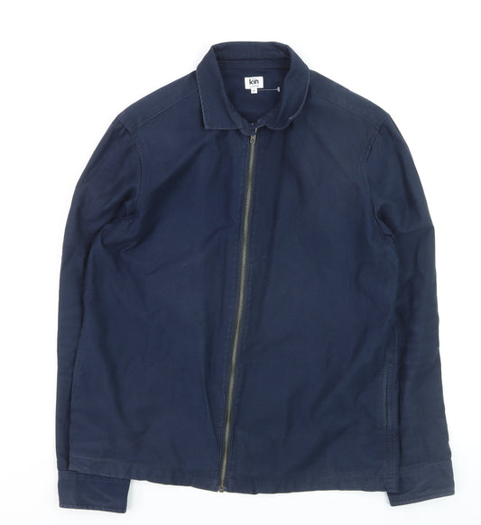 Kin by John Lewis Men's Blue Cotton Zip Jacket Size M