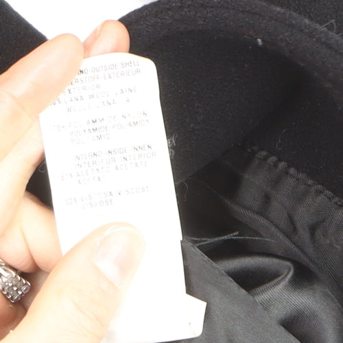 Killah Women's Black Wool Blend Mid-Length Overcoat Size M