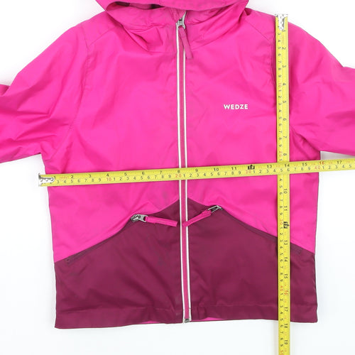 Wedze Girls Pink Ski Jacket 4 Years Hooded Waterproof Winter Coat