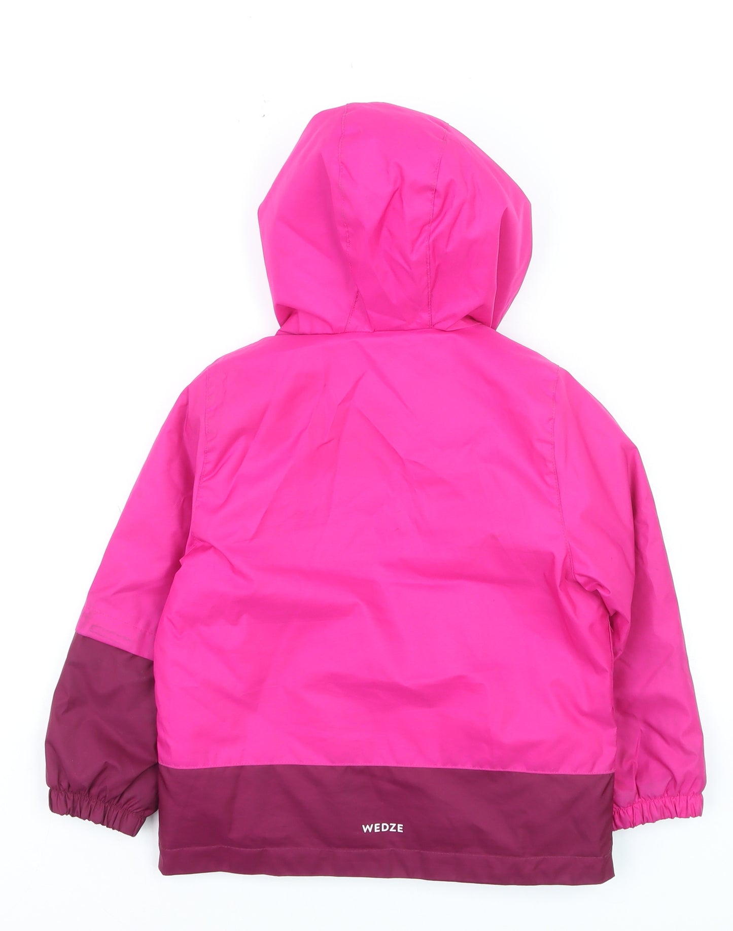 Wedze Girls Pink Ski Jacket 4 Years Hooded Waterproof Winter Coat