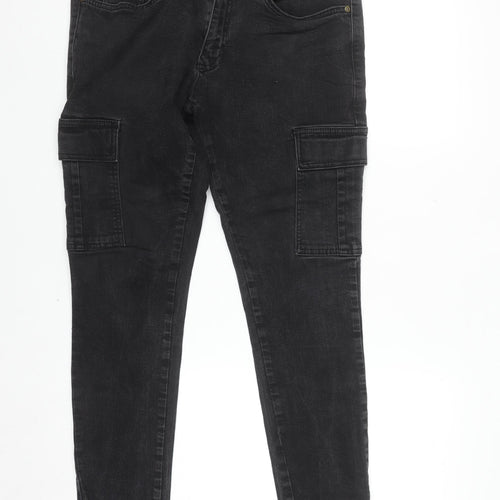 Paul Galvin Men's Black Slim Cargo Jeans 34W 32L Denim