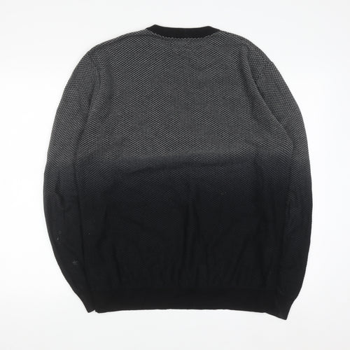 Next Men's Black Knit Pullover Sweatshirt Size L Crew Neck