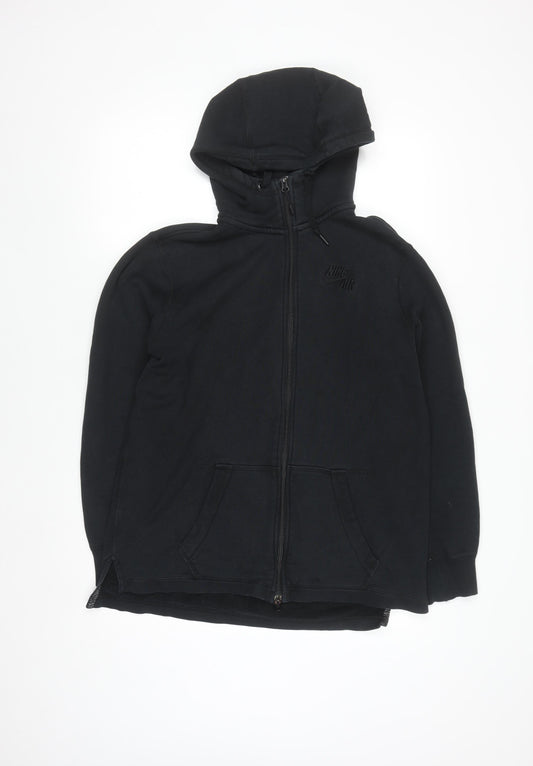 Nike Men's Black Full Zip Hoodie Size M Cotton Sportswear