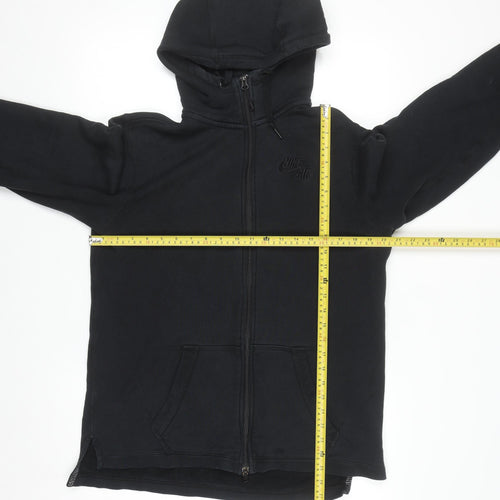 Nike Men's Black Full Zip Hoodie Size M Cotton Sportswear