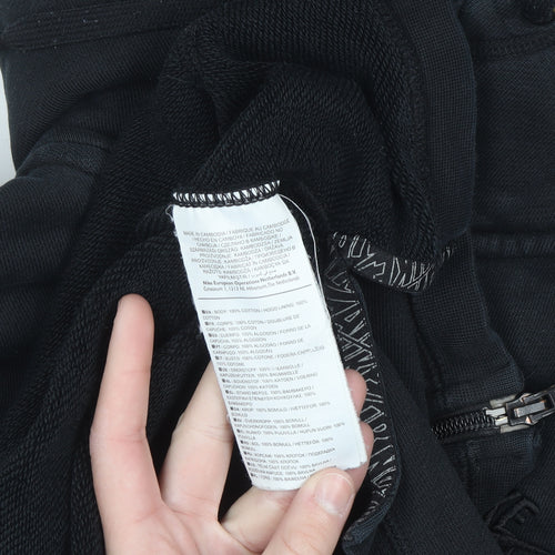 Nike Men's Black Full Zip Hoodie Size M Cotton Sportswear