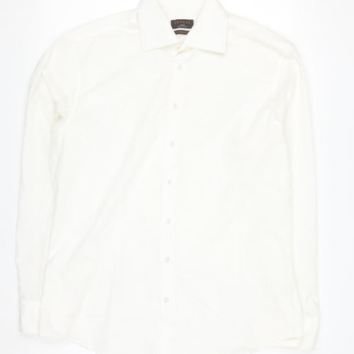 Conran Luxury Collection Men's White 16 Collar Contemporary Fit Shirt