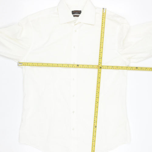 Conran Luxury Collection Men's White 16 Collar Contemporary Fit Shirt