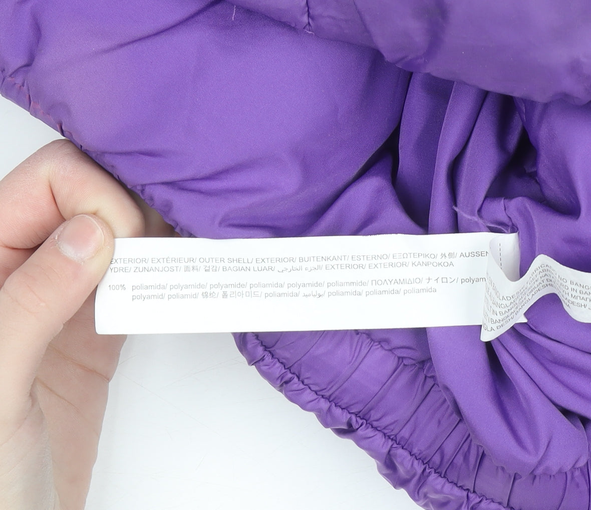 Bershka Womens Purple Cropped Puffer Waistcoat Size 12