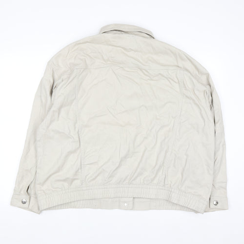 ONLY Carmakoma Beige Men's 2XL Cotton Denim Casual Jacket