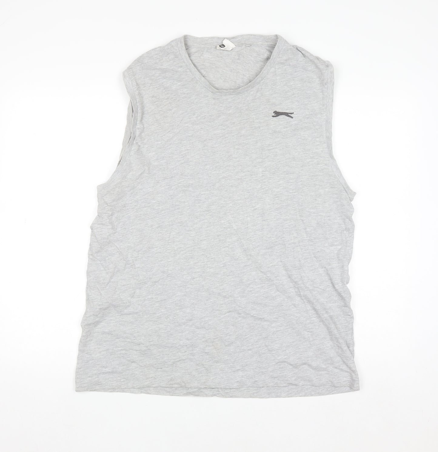 Slazenger Men's Grey Sleeveless Cotton Viscose Athletic Top XL