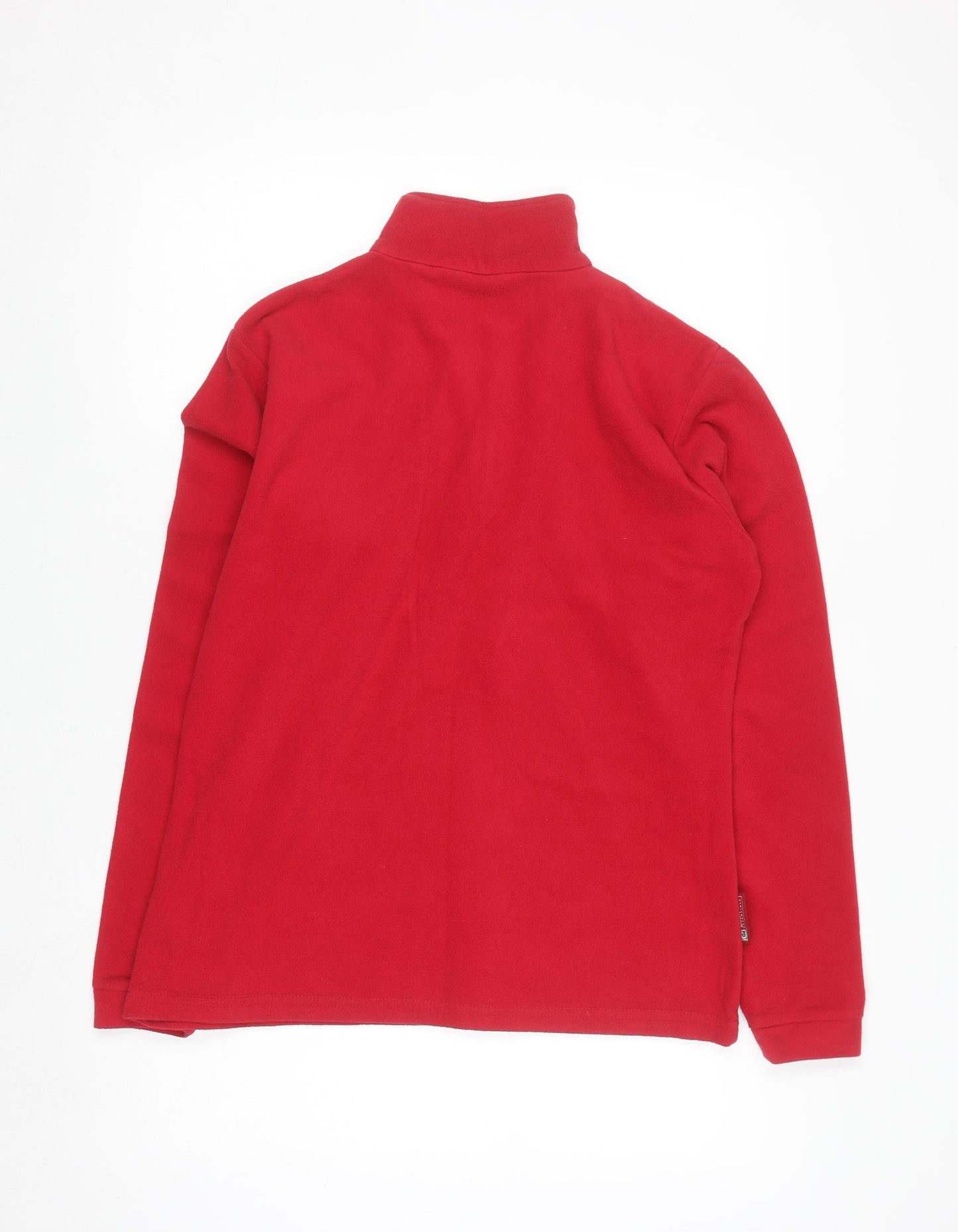 Mountain Essentials Women Red Size 14 Fleece 1/4 Zip Pullover Sweatshirt