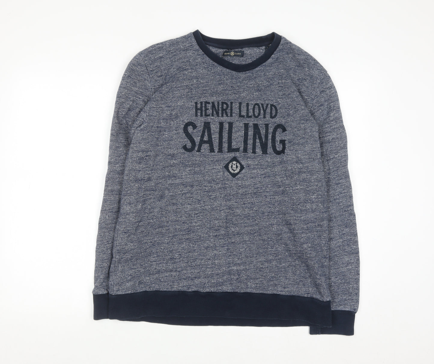 Henri Lloyd Men’s Blue Crew Neck Sailing Logo Sweatshirt Size L