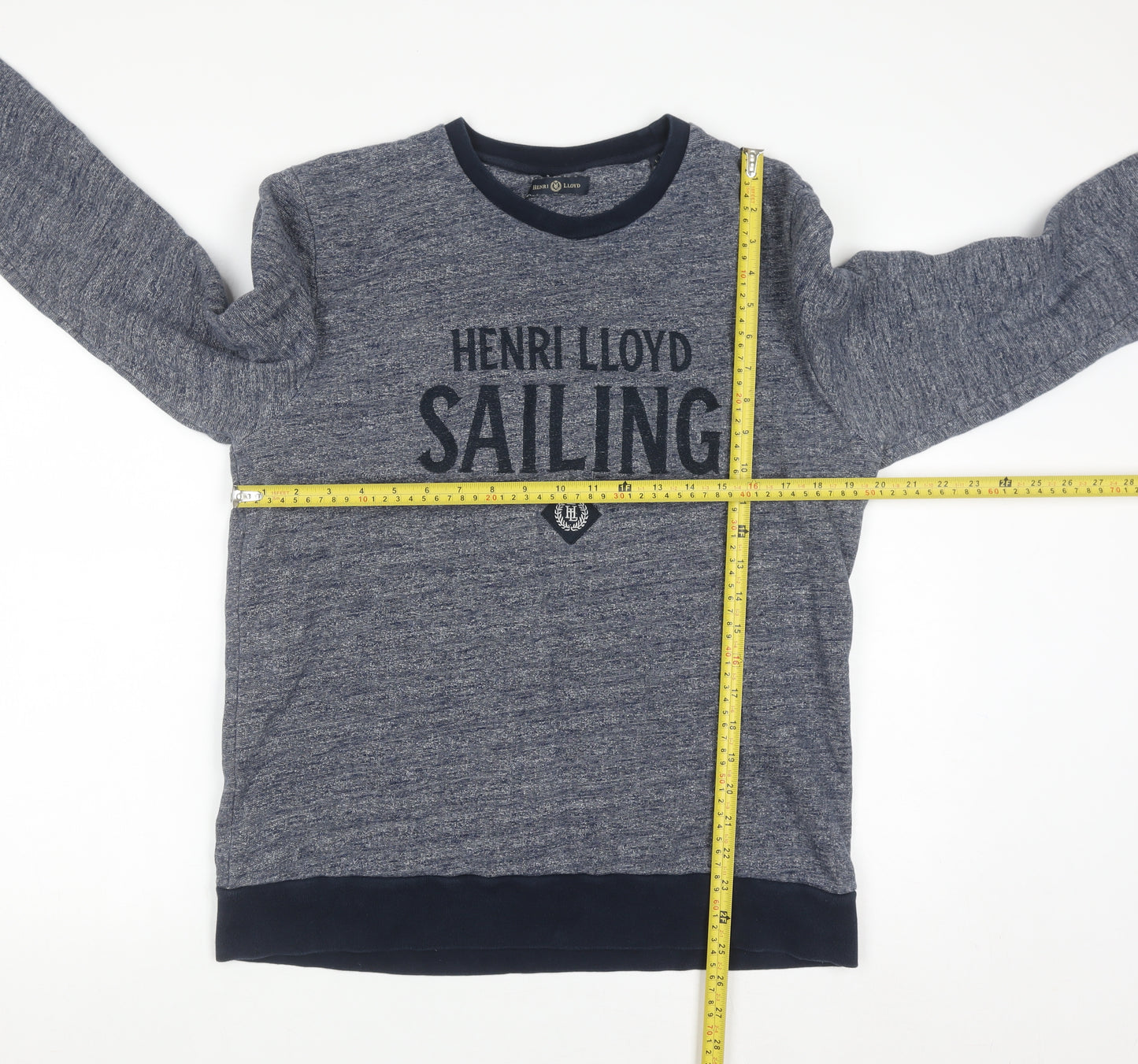 Henri Lloyd Men’s Blue Crew Neck Sailing Logo Sweatshirt Size L