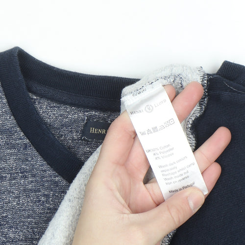 Henri Lloyd Men’s Blue Crew Neck Sailing Logo Sweatshirt Size L