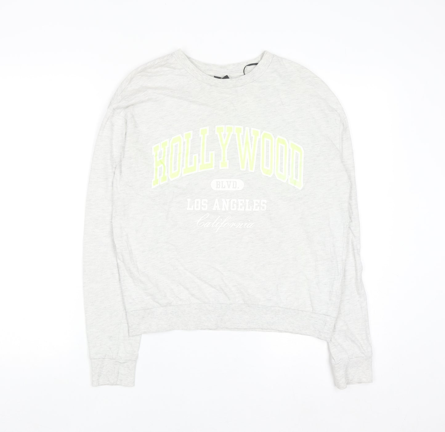 H&M Divided Women's Grey Hollywood Print Pullover Sweatshirt Size S