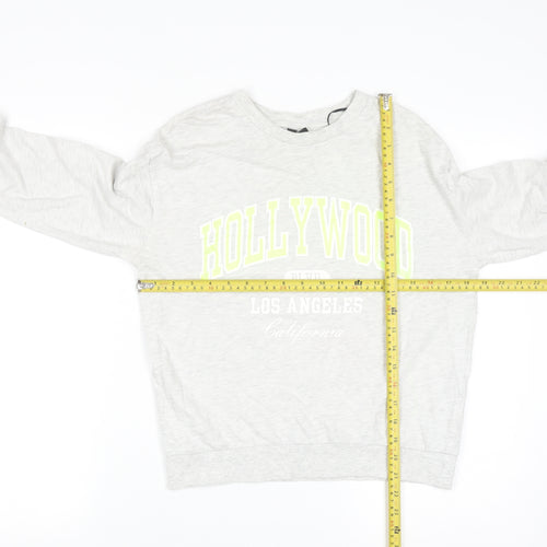 H&M Divided Women's Grey Hollywood Print Pullover Sweatshirt Size S