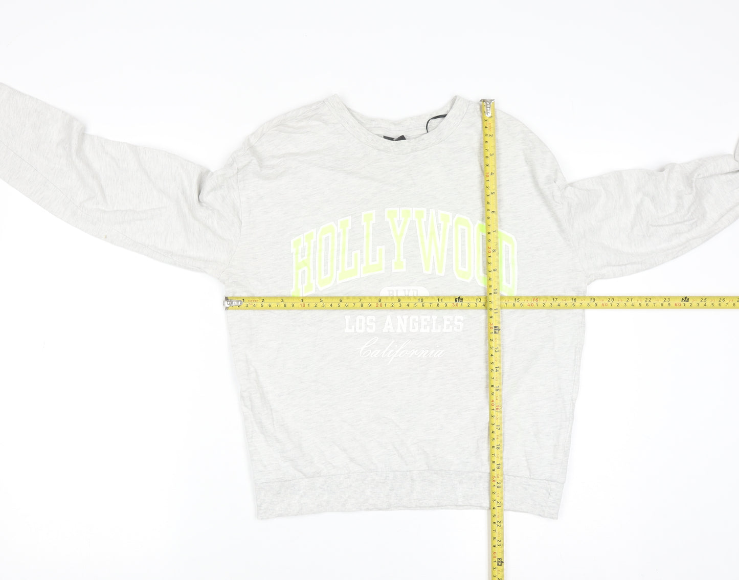 H&M Divided Women's Grey Hollywood Print Pullover Sweatshirt Size S