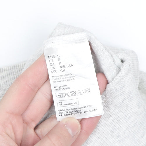 H&M Divided Women's Grey Hollywood Print Pullover Sweatshirt Size S