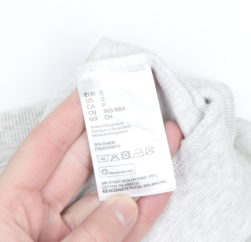 H&M Divided Women's Grey Hollywood Print Pullover Sweatshirt Size S