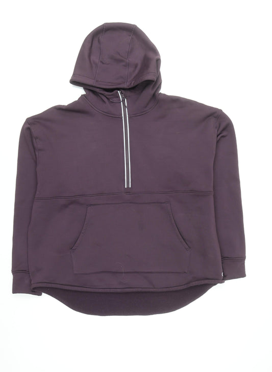 Marks and Spencer Goodmove Womens Purple 1/4 Zip Hoodie Size 20