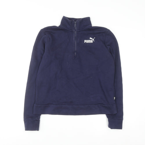Puma Men's Blue XS 1/2 Zip Pullover Fleece Sweatshirt