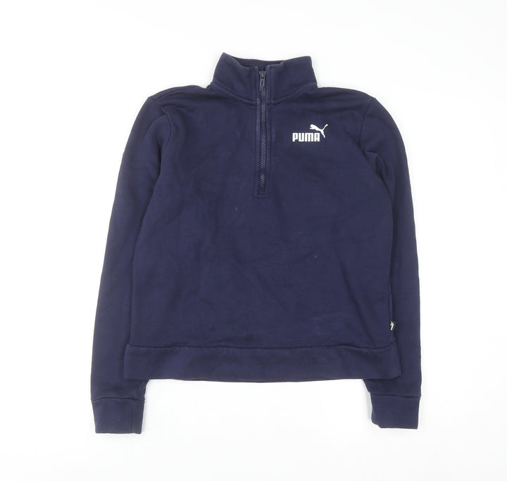 Puma Men's Blue XS 1/2 Zip Pullover Fleece Sweatshirt