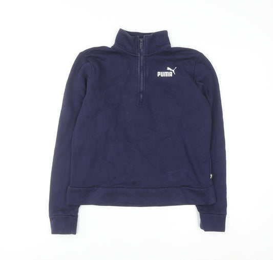 Puma Men's Blue XS 1/2 Zip Pullover Fleece Sweatshirt