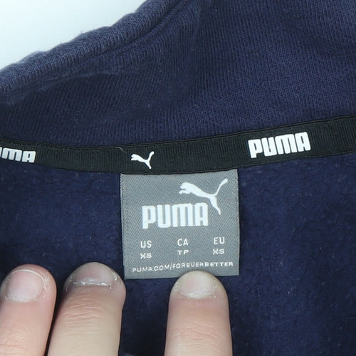 Puma Men's Blue XS 1/2 Zip Pullover Fleece Sweatshirt