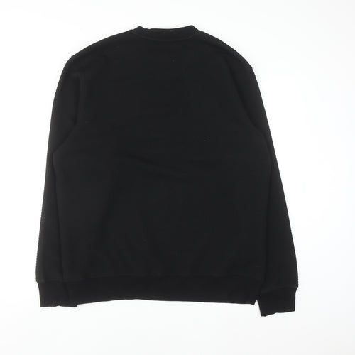 Next Men’s Black Crew Neck Pullover Sweatshirt L Regular Fit