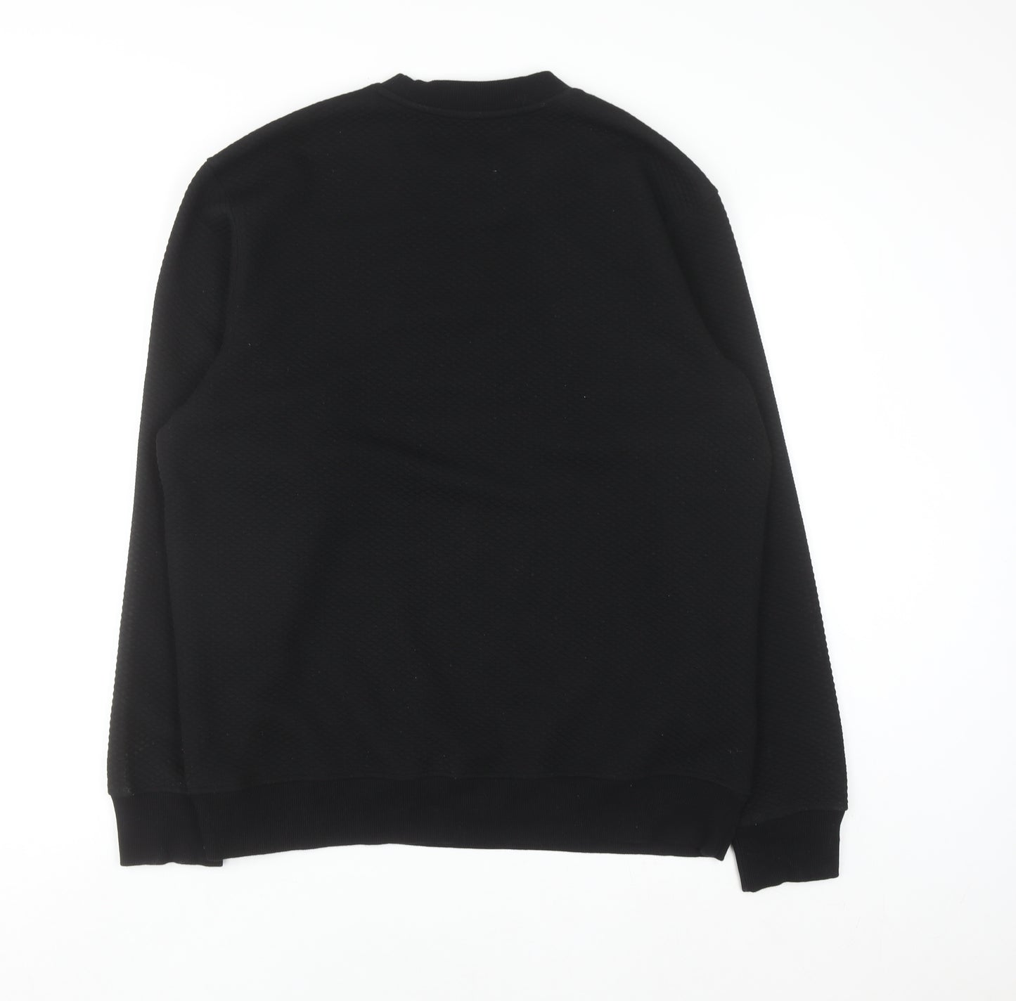 Next Men’s Black Crew Neck Pullover Sweatshirt L Regular Fit