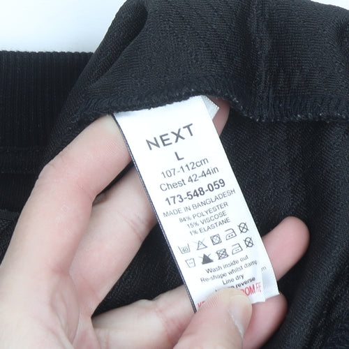Next Men’s Black Crew Neck Pullover Sweatshirt L Regular Fit