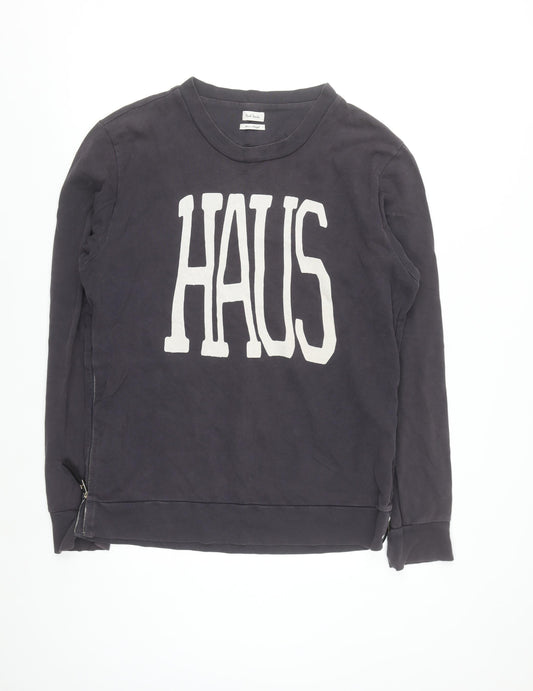 Paul Smith Men's Black HAUS Logo Sweatshirt Size L Pullover