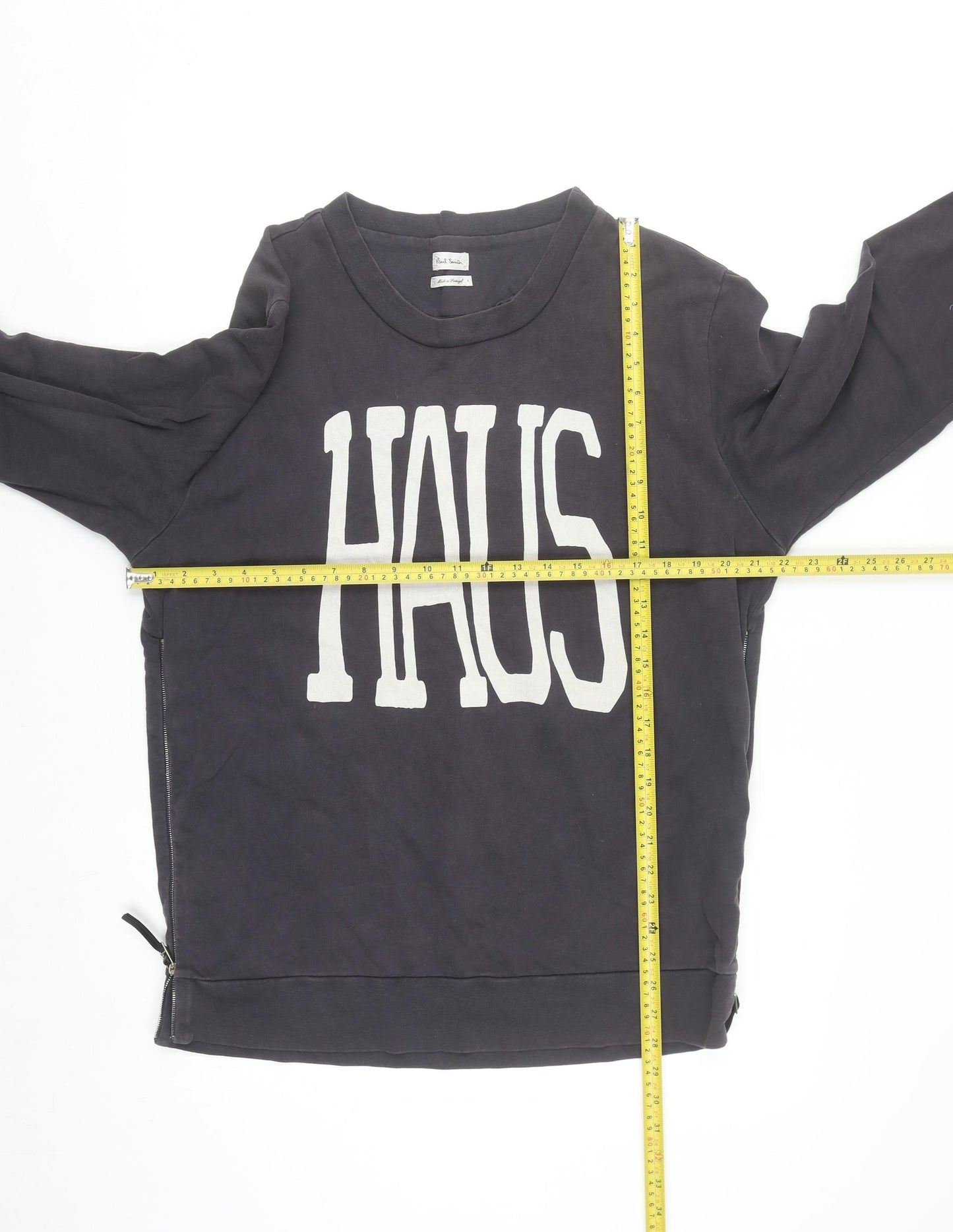 Paul Smith Men's Black HAUS Logo Sweatshirt Size L Pullover