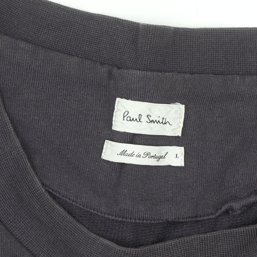 Paul Smith Men's Black HAUS Logo Sweatshirt Size L Pullover
