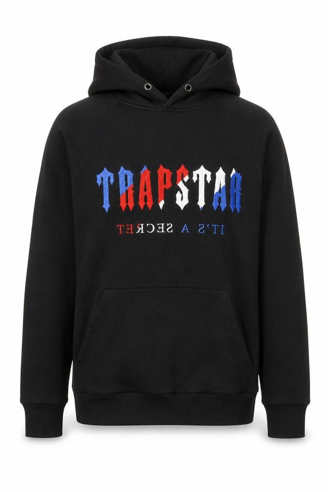 Trapstar Men's Black Pullover Hoodie S Embroidered Logo Streetwear