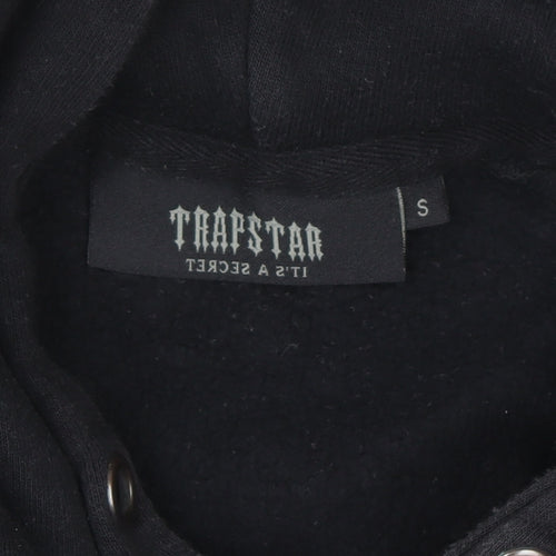 Trapstar Men's Black Pullover Hoodie S Embroidered Logo Streetwear