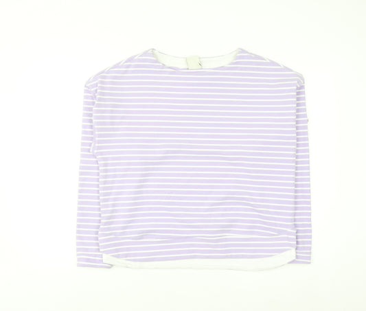 Trespass Women’s Lilac Striped Pullover Sweatshirt UK 12 Medium