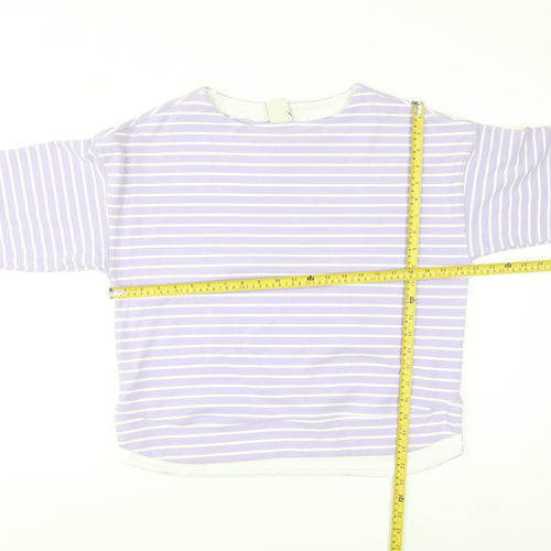 Trespass Women’s Lilac Striped Pullover Sweatshirt UK 12 Medium