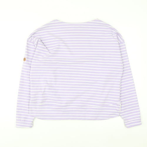 Trespass Women’s Lilac Striped Pullover Sweatshirt UK 12 Medium