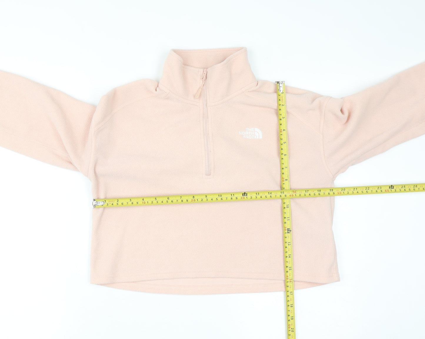 The North Face Womens Pink 1/4 Zip Fleece Pullover Sweatshirt M