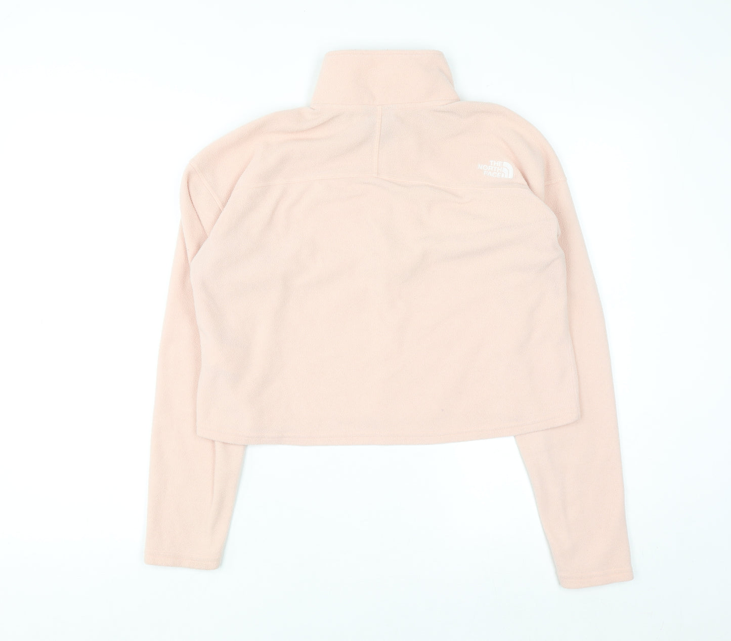 The North Face Womens Pink 1/4 Zip Fleece Pullover Sweatshirt M