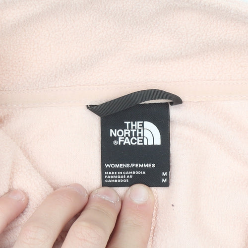 The North Face Womens Pink 1/4 Zip Fleece Pullover Sweatshirt M