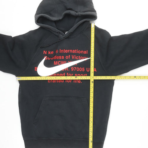 Nike Men's Black XS Pullover Hoodie with Logo Graphic Print