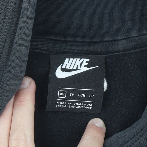 Nike Men's Black XS Pullover Hoodie with Logo Graphic Print