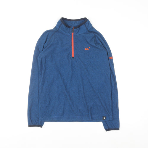 Regatta Boys Blue 13 Years 1/4 Zip Pullover Outdoor Sweatshirt