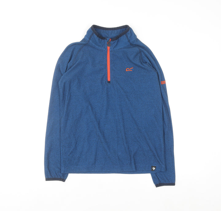 Regatta Boys Blue 13 Years 1/4 Zip Pullover Outdoor Sweatshirt