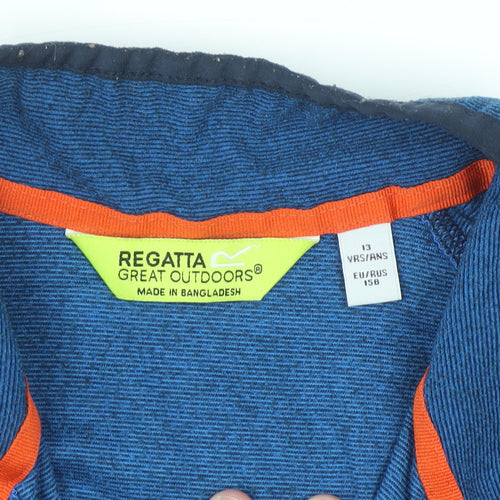 Regatta Boys Blue 13 Years 1/4 Zip Pullover Outdoor Sweatshirt